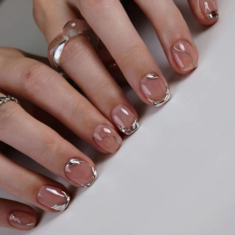 Nail Art Overlay - Kuku palsu pendek untuk wanita dan