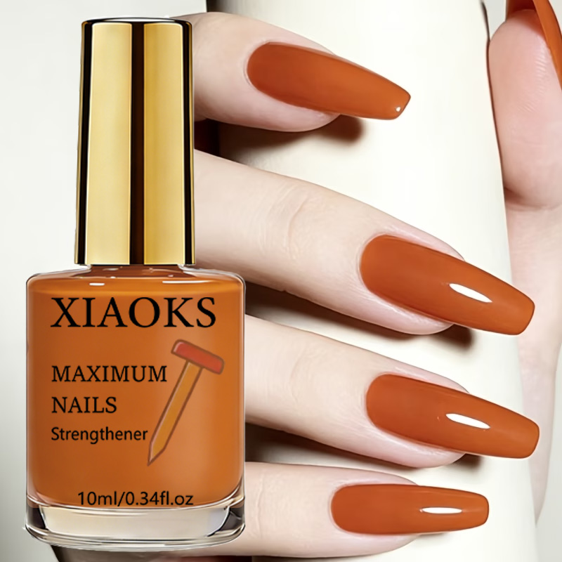 Nail Art Home Service - Minyak Penguat Kuku Warna Oranye Karamel