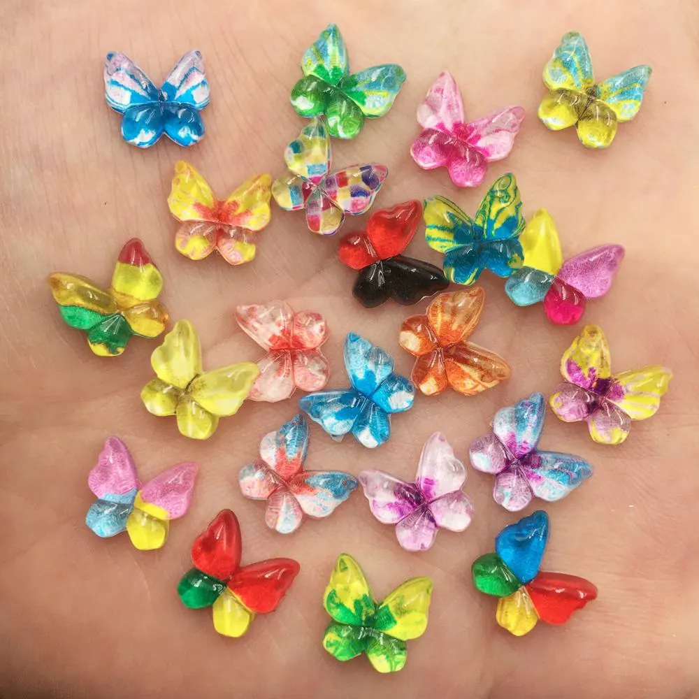Nail Art Overlay - Resin Glitter warna-warni 10mm Kawaii Mini