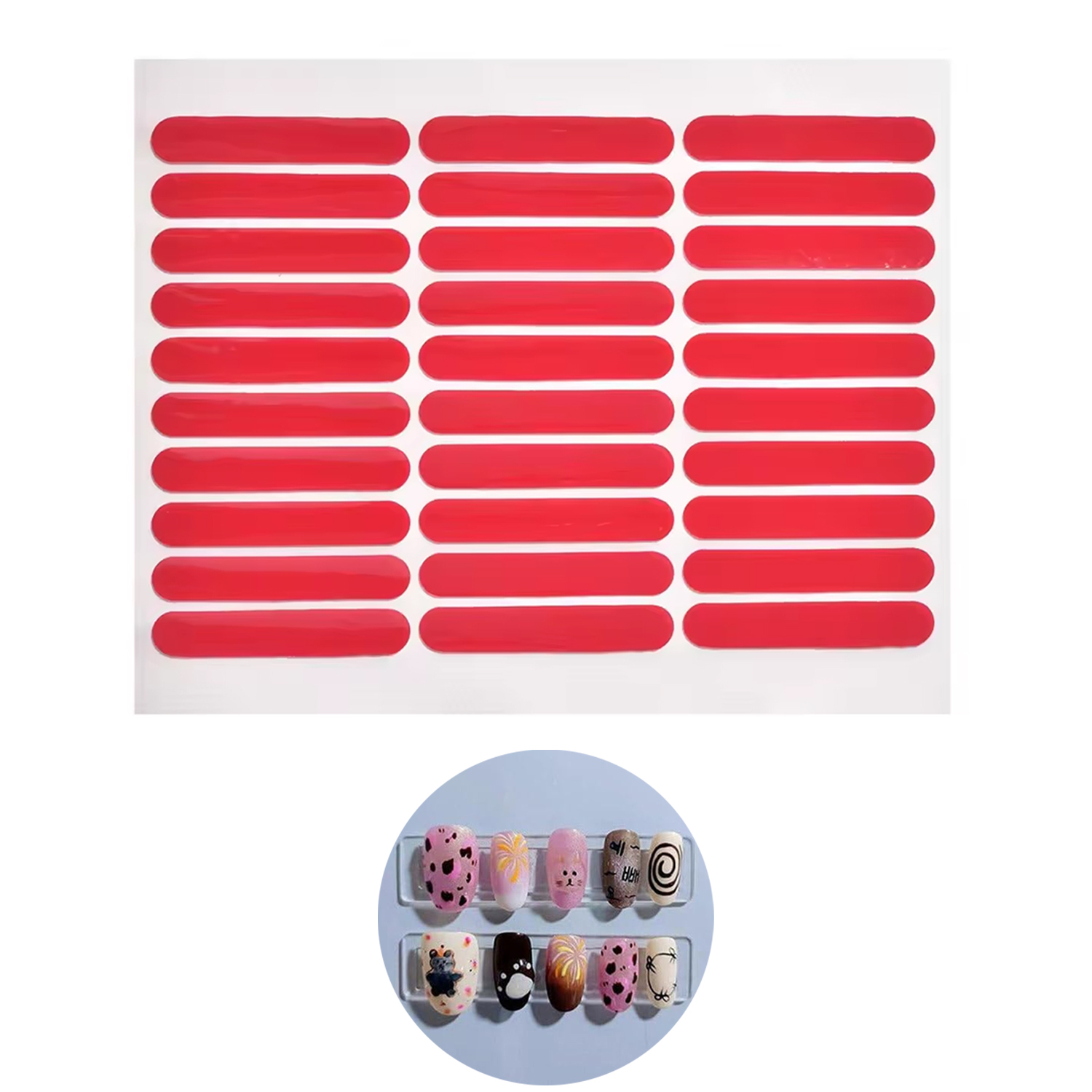 Nail Art Overlay - LULAA Pita Kristal Dua Sisi untuk