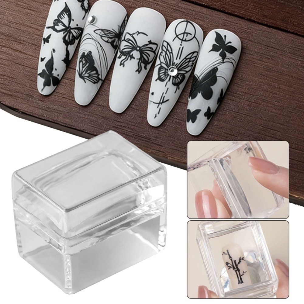 Nail Stamping Plate - Pelat Stamping Nail Art Transparan Baru,