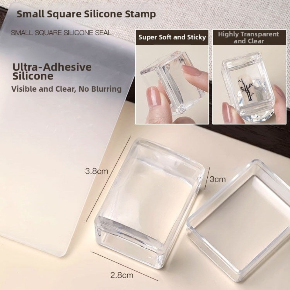 Nail Stamping Plate - Pelat Stamping Kuku Transparan Baru, Dapat