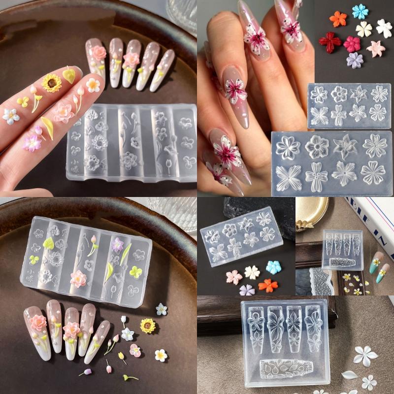 Nail Stamping Plate - Cetakan Seni Kuku Bunga Baru 3D