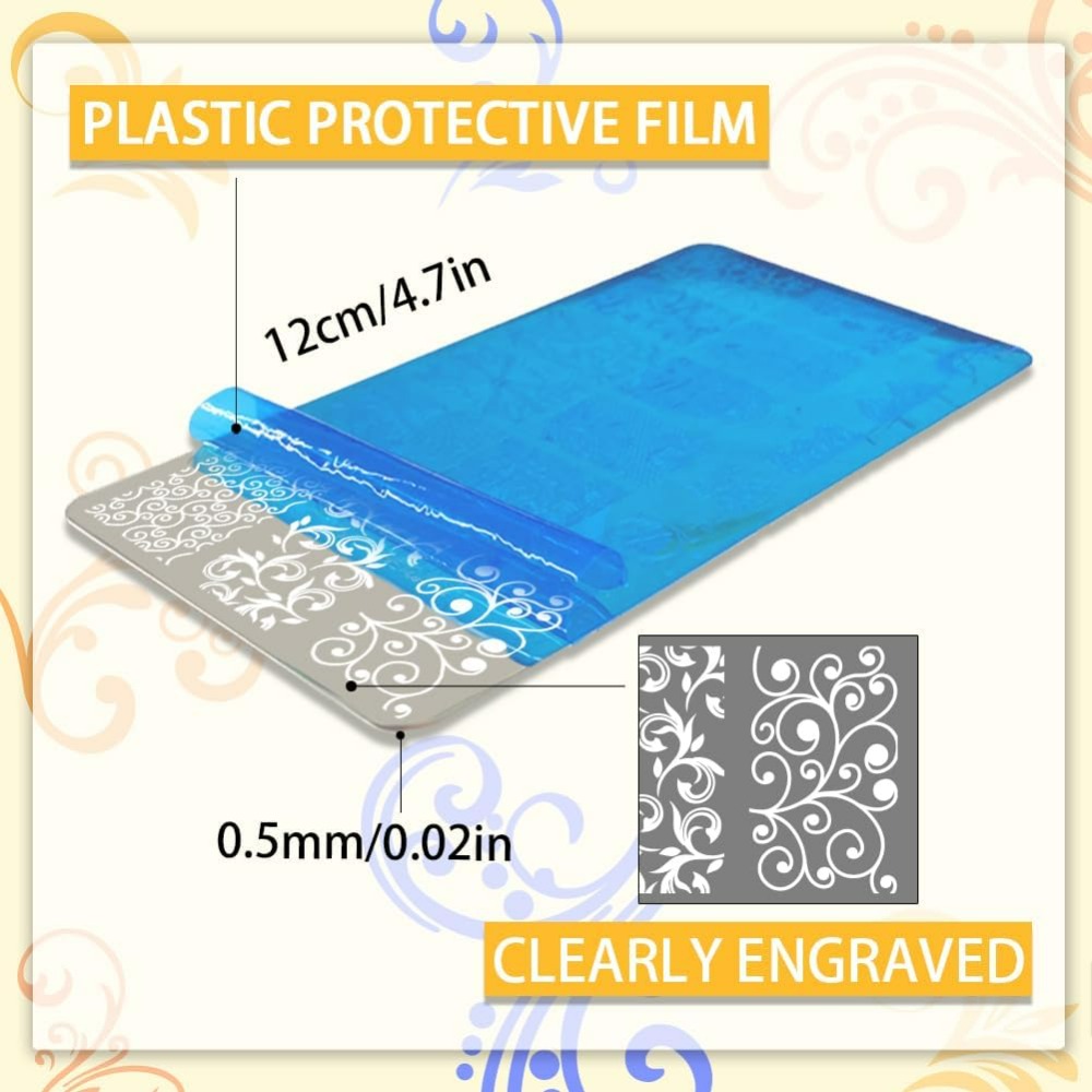 3 Buah Templat Seni Kuku Pola  - Nail Stamping Plate ulasan dan harga
