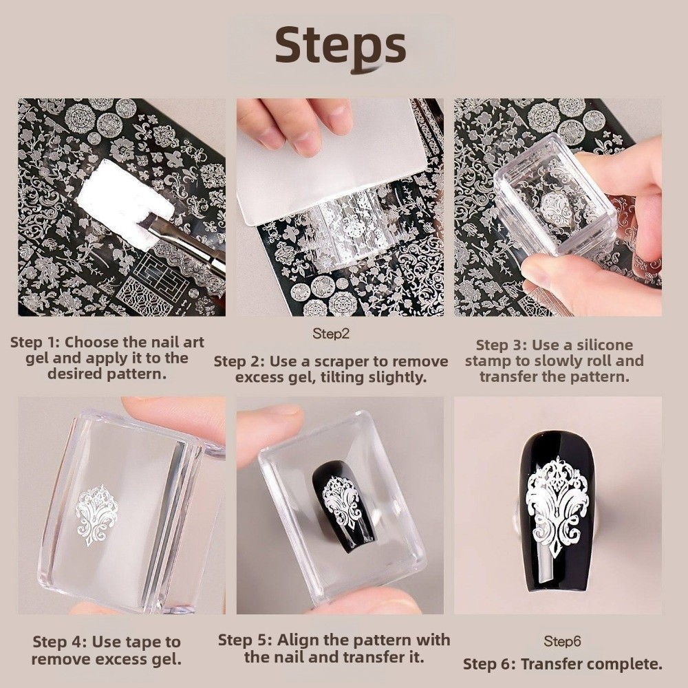 Pelat Stamping Nail Art Transp - Nail Stamping Plate ulasan dan harga