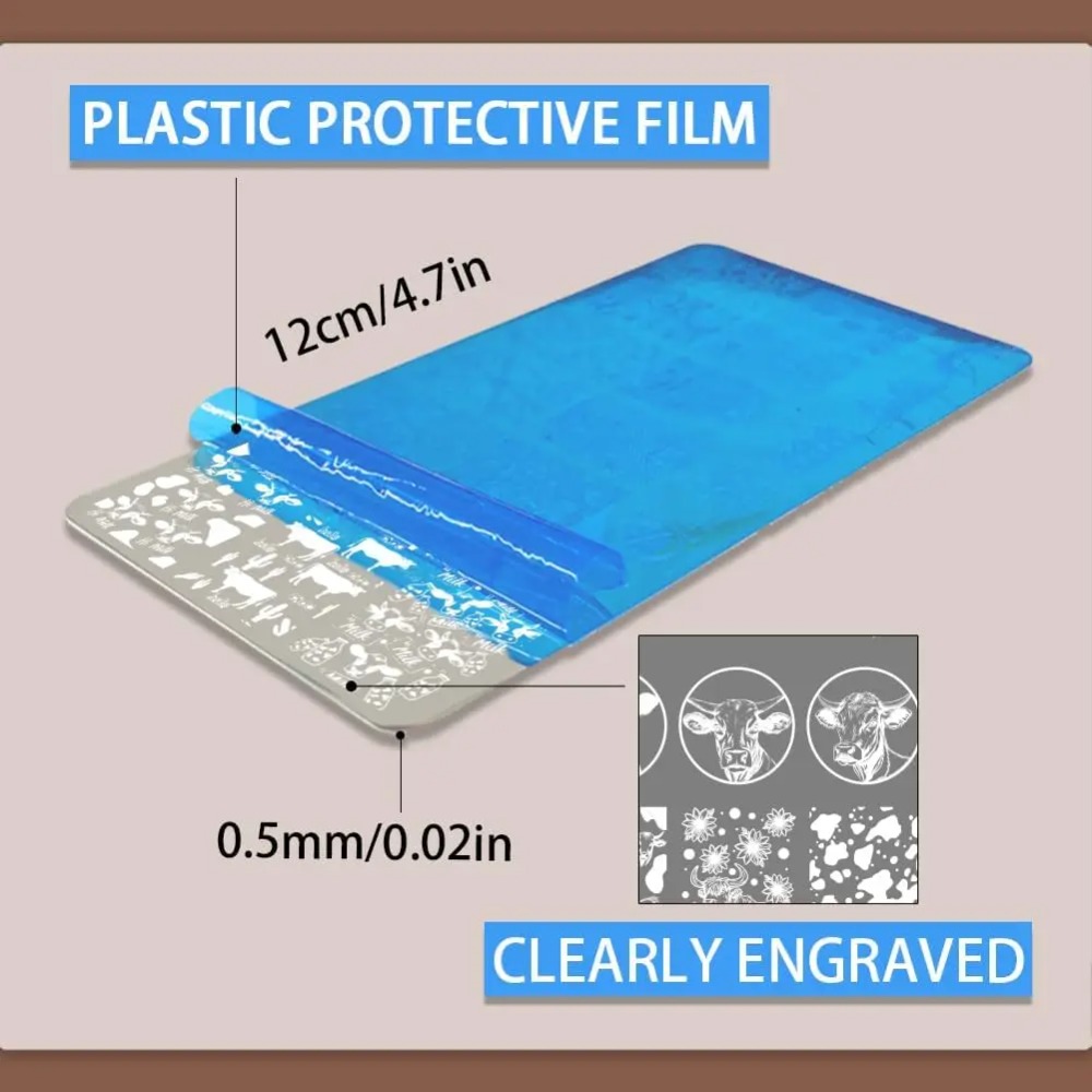 3pcs Plat Stamping Kuku Bertem - Nail Stamping Plate ulasan dan harga