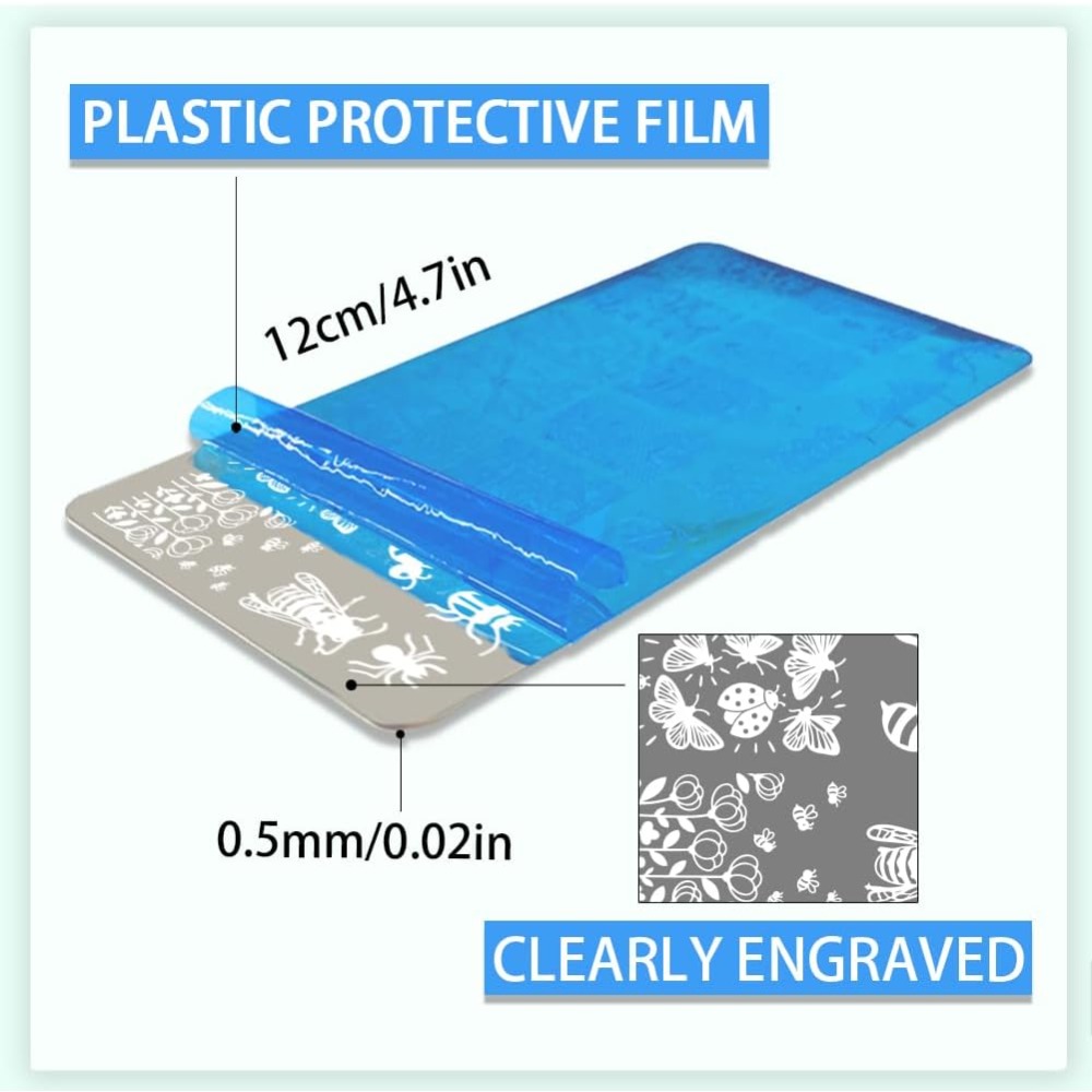 Alat Template Seni Kuku DIY da - Nail Stamping Plate ulasan dan harga