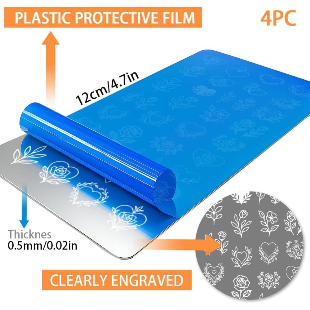 4pcs Plat Stamping Kuku Motif  - Nail Stamping Plate ulasan dan harga