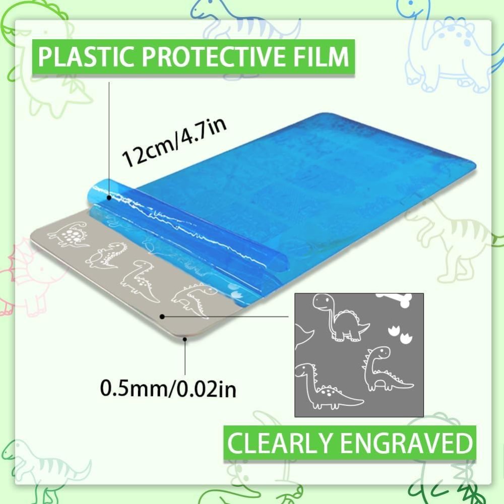 3pcs Pelat Stamping Kuku Dinos - Nail Stamping Plate ulasan dan harga